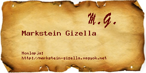 Markstein Gizella névjegykártya