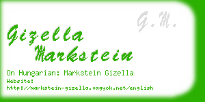 gizella markstein business card